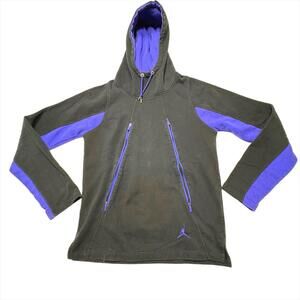 Jordan Jumpman Fleece Hoodie - Black/Court Purple - Men’s Small - RN#56323